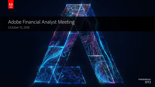 Adobe — Adobe Financial Analyst Meeting investment banking deck cover