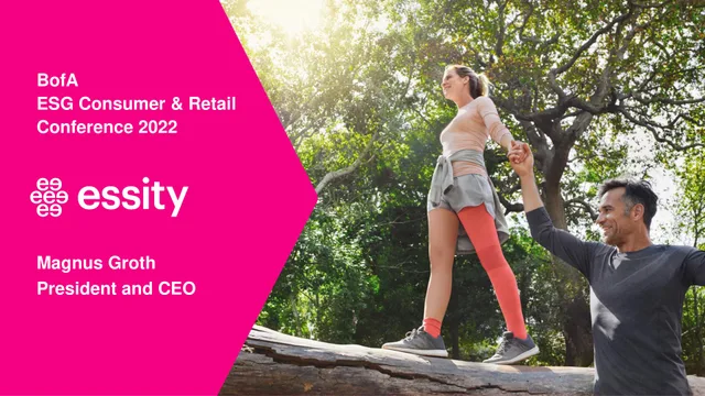 Essity — cover slide investment banking deck cover