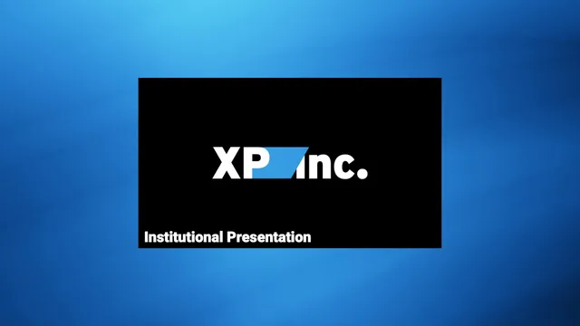 Xp Inc — Cover Slide investment banking deck cover