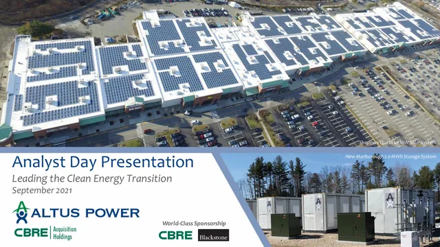 Altus Power — Analyst Day Presentation investment banking deck cover