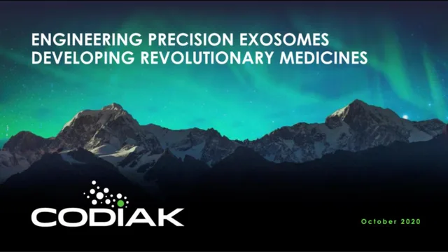 Codiak — Engineering Precision Exosomes Developing Revolutionary Medicines investment banking deck cover