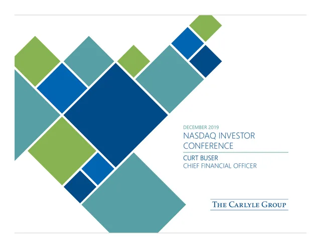 Carlyle — Cover Slide investment banking deck cover