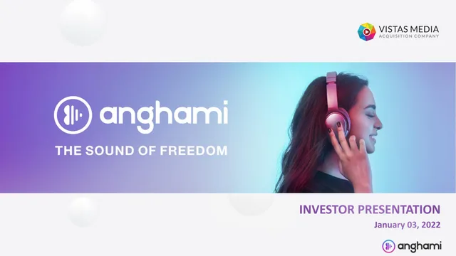 Anghami — Title Slide investment banking deck cover