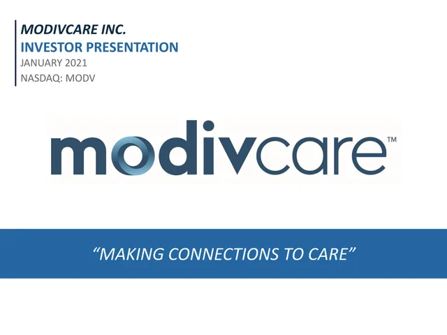 Modivcare — Modivcare Inc. Investor Presentation investment banking deck cover