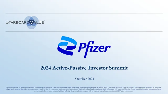 Starboard Value — cover slide investment banking deck cover