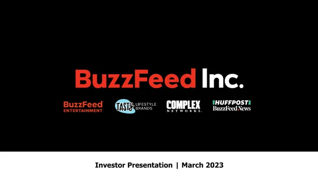 Buzzfeed — Cover Slide investment banking deck cover