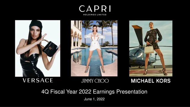 Capri Holdings — Capri Holdings Limited investment banking deck cover