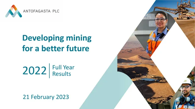 Antofagasta — Developing mining for a better future investment banking deck cover