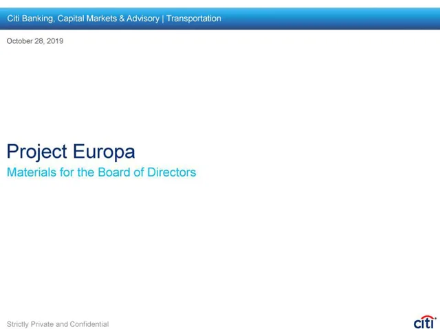 Citi — Project Europa investment banking deck cover