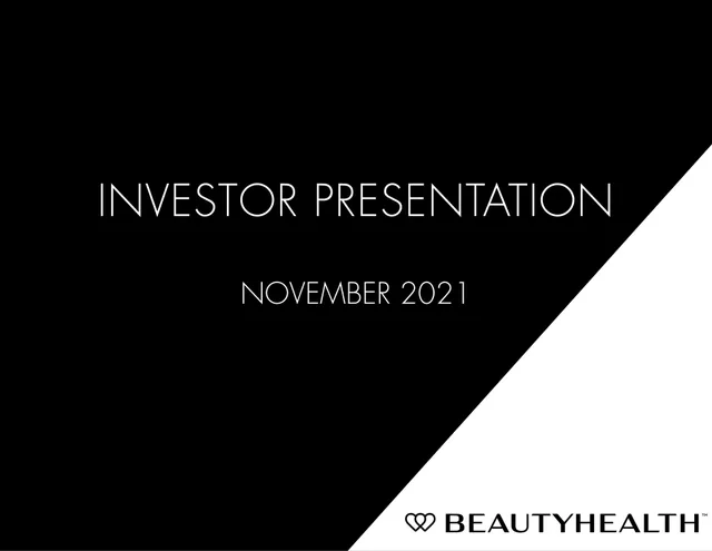Hydrafacial — Investor Presentation investment banking deck cover