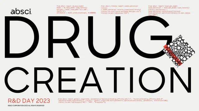 Absci — Drug Creation investment banking deck cover