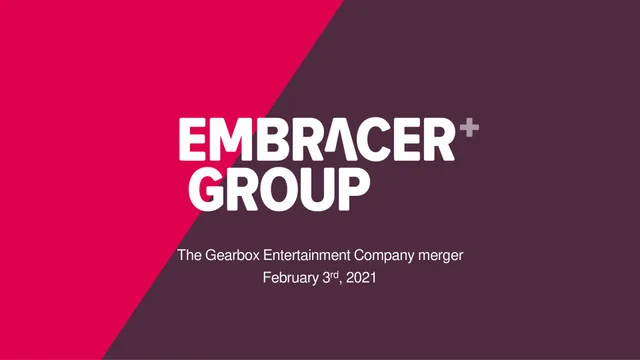 Embracer Group investment banking deck cover