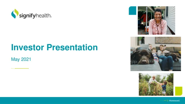 Signify Health — Investor Presentation investment banking deck cover