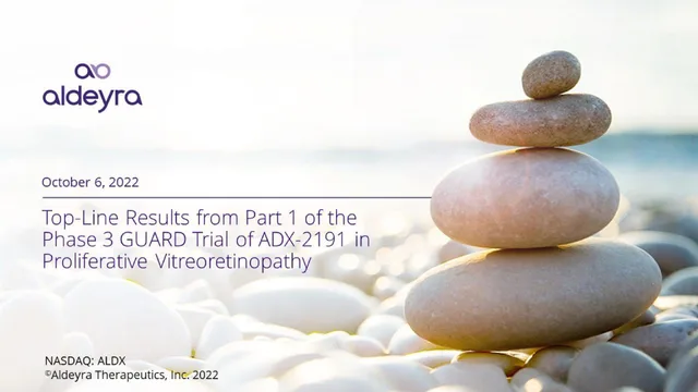 Aldeyra Therapeutics — Top-Line Results from Part 1 of the Phase 3 GUARD Trial of ADX-2191 in Proliferative Vitreoretinopathy investment banking deck cover