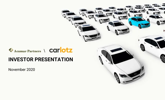 Carlotz — Cover Slide investment banking deck cover