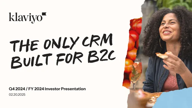 Klaviyo — The Only Crm Built For B2c investment banking deck cover