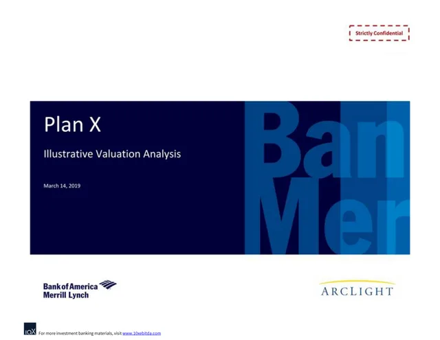 Bank Of America — Plan X investment banking deck cover