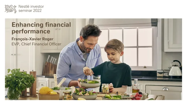 Nestle — Enhancing financial performance investment banking deck cover