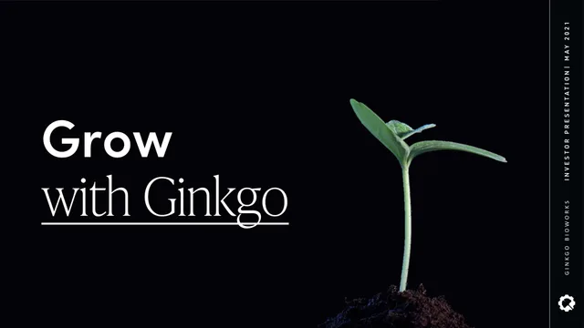 Ginkgo — Grow with Ginkgo investment banking deck cover