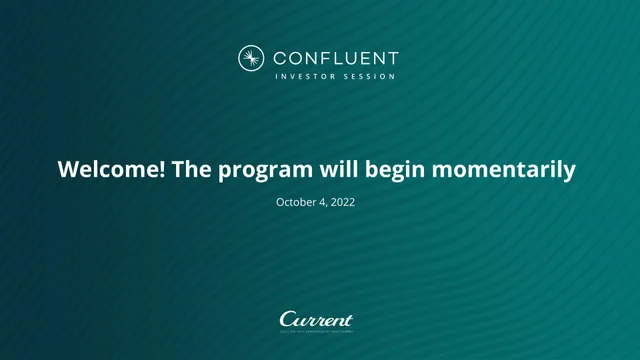 Confluent — cover slide investment banking deck cover
