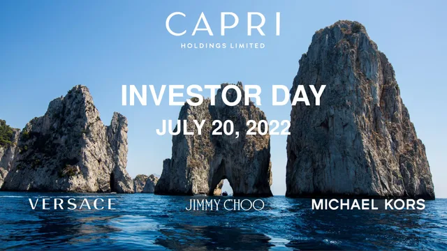 Capri Holdings — Capri Holdings Limited investment banking deck cover
