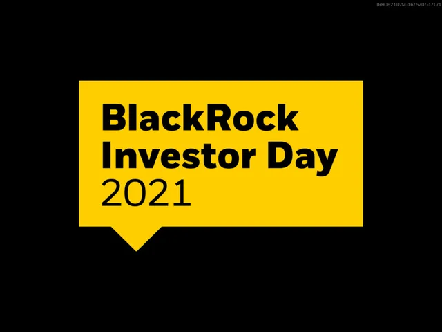 Blackrock — BlackRock Investor Day 2021 investment banking deck cover