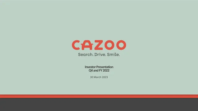 Cazoo investment banking deck cover