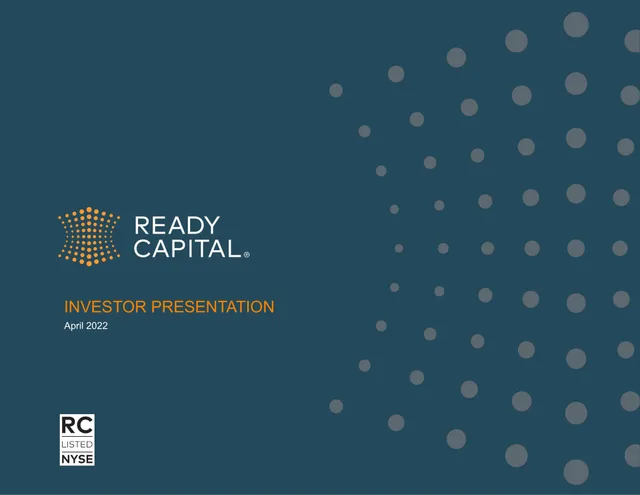 Ready Capital investment banking deck cover