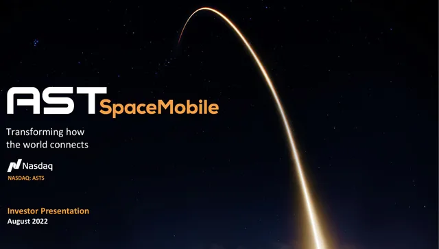 Ast Spacemobile investment banking deck cover