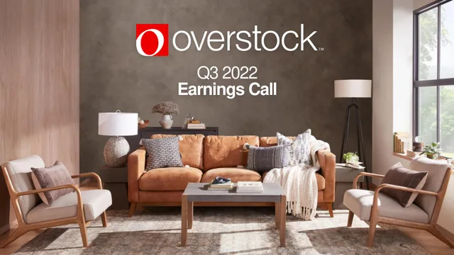 Overstock — Q3 2022 Earnings Call investment banking deck cover