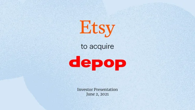 Etsy — Title Slide investment banking deck cover