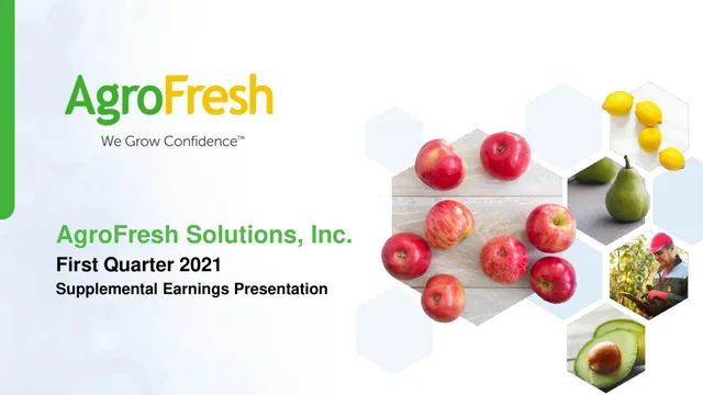 Agrofresh — AgroFresh Solutions, Inc. investment banking deck cover