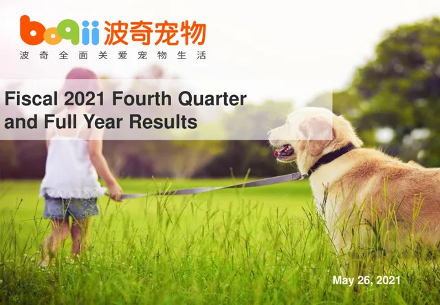 Boqii Holding — Fiscal 2021 Fourth Quarter and Full Year Results investment banking deck cover