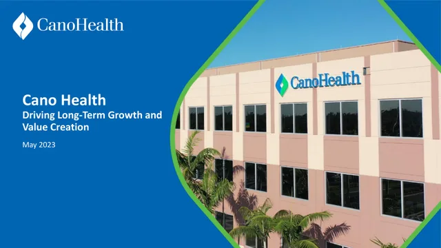Cano Health investment banking deck cover