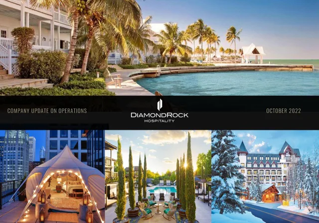 Diamondrock Hospitality — Company Update On Operations investment banking deck cover