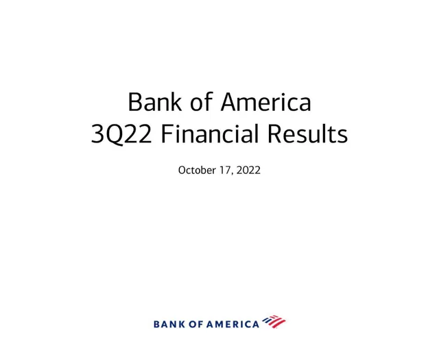 Bank Of America — Bank of America 3Q22 Financial Results deck cover