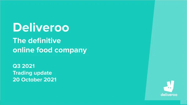 Deliveroo investment banking deck cover