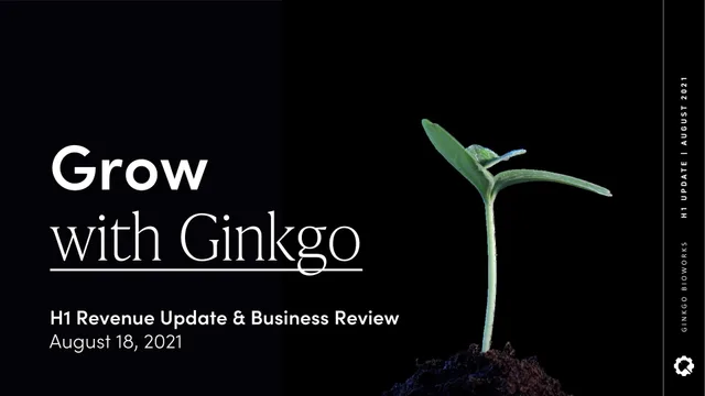 Ginkgo — Grow with Ginkgo investment banking deck cover