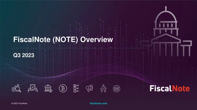 Fiscalnote — FiscalNote (NOTE) Overview investment banking deck cover
