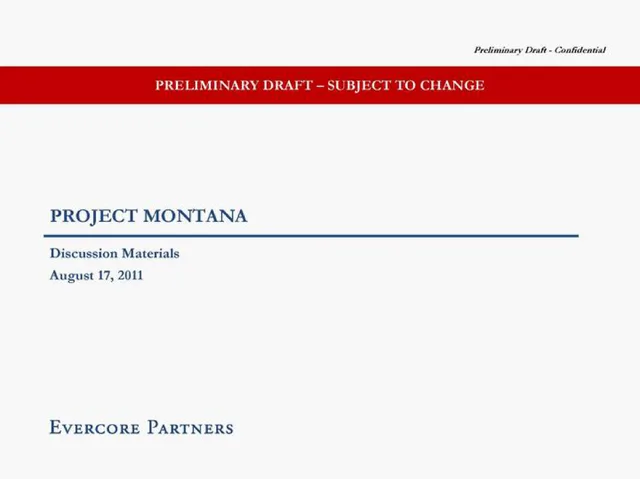 Evercore — Project Montana investment banking deck cover