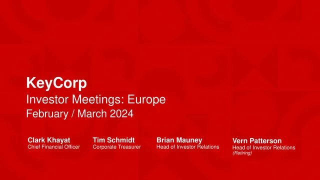 Keycorp investment banking deck cover