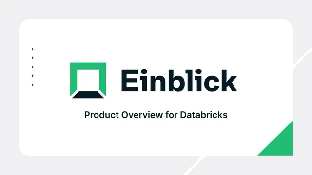 Einblick investment banking deck cover