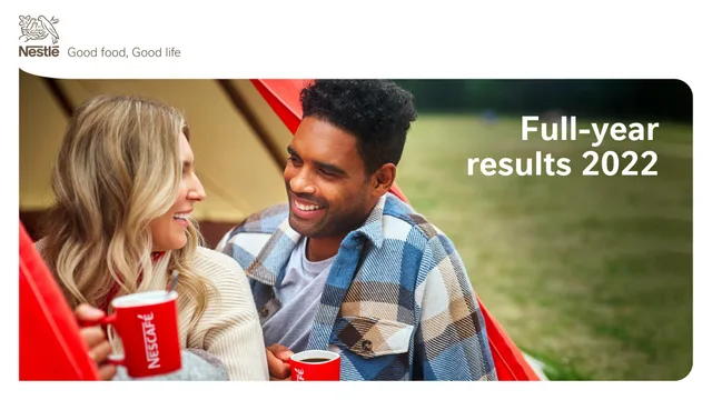 Nestle — Full-year results 2022 investment banking deck cover
