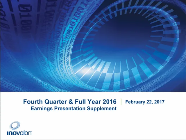 Inovalon — Fourth Quarter & Full Year 2016 investment banking deck cover