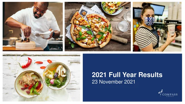 Compass Group — 2021 Full Year Results investment banking deck cover