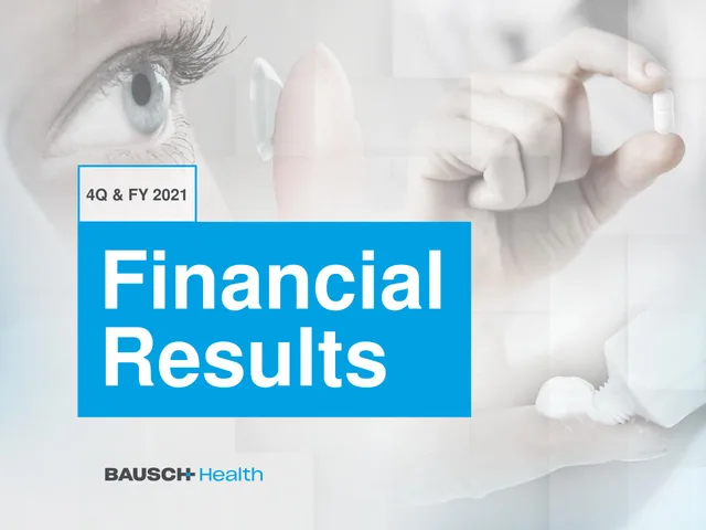 Bausch Health — Financial Results investment banking deck cover