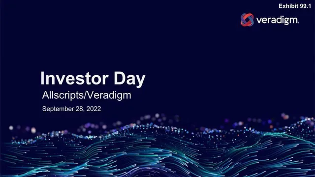 Allscripts Healthcare Solutions — Investor Day investment banking deck cover