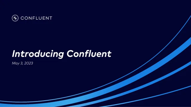 Confluent — Introducing Confluent investment banking deck cover