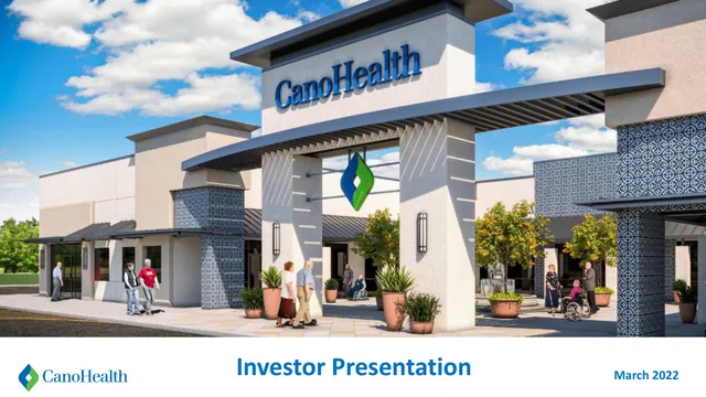Cano Health — Investor Presentation investment banking deck cover