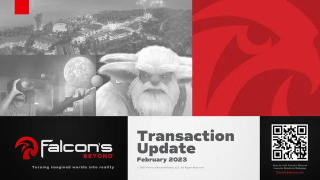 Falcon S Beyond — Transaction Update investment banking deck cover